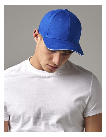BEE-B820C-EarthAware® Classic Organic Cotton 6 Panel Cap - Sandwich Peak 2